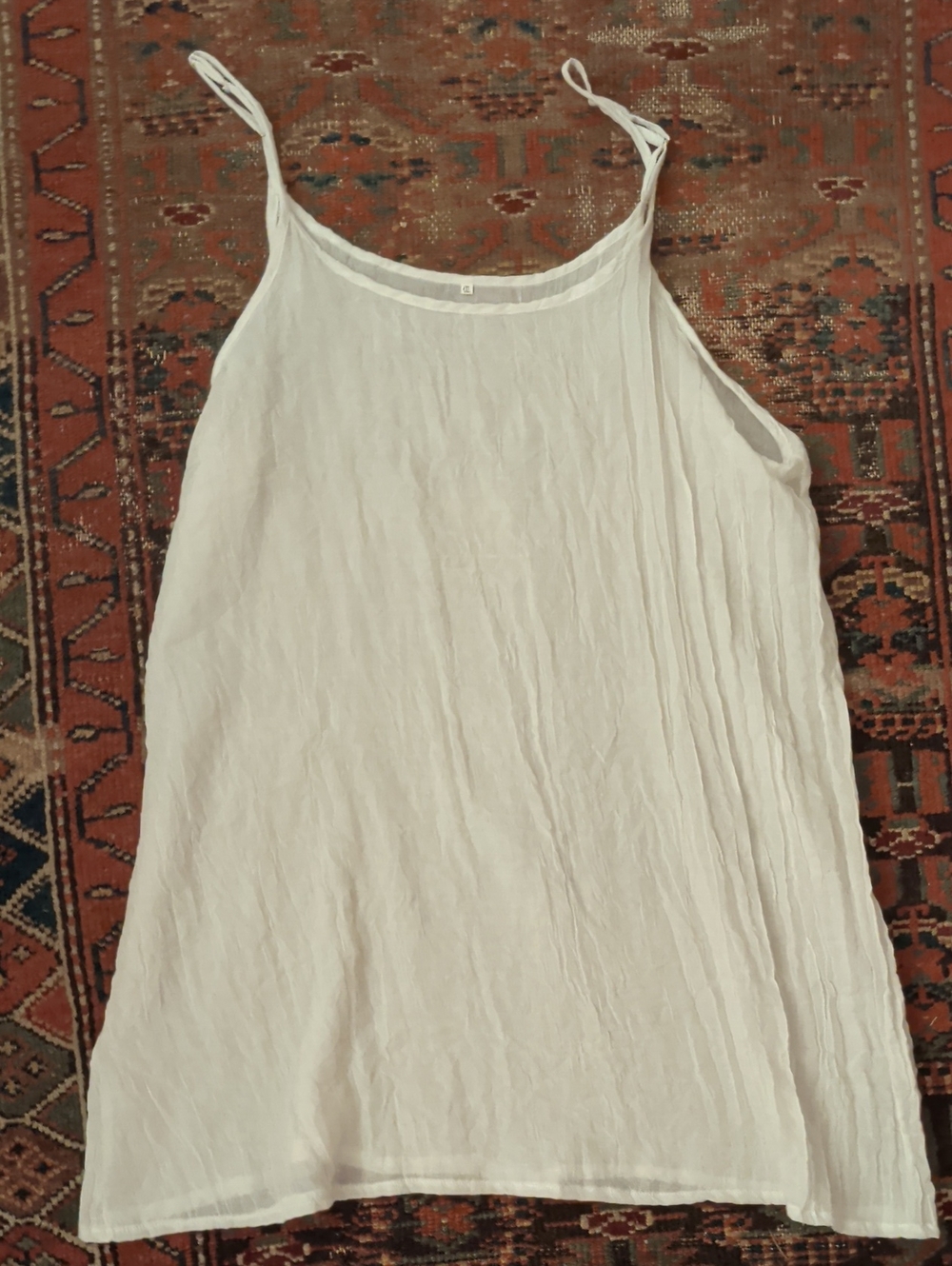 Lightweight White Spaghetti Strap Slip Dress